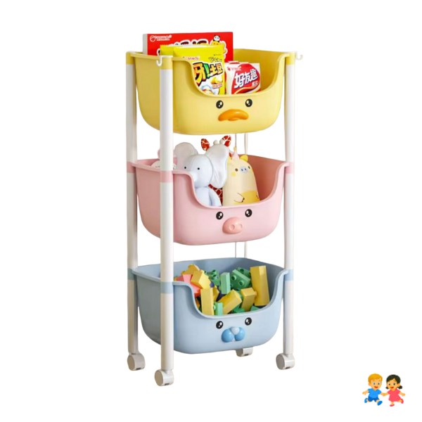 Estante Infantil Organizador Con Soporte 4 Niveles