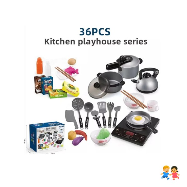 Cocina Juguete Cocinita Infantil Luz Sonido 36 Piezas Juego