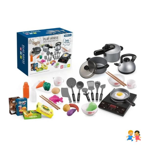 Cocina Juguete Cocinita Infantil Luz Sonido 36 Piezas Juego