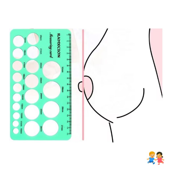 Regla Medidora Talla Pezones Mas 3 Insertos Extractor Leche