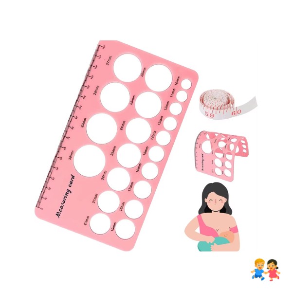 Regla Medidora Talla Pezones Mas 3 Insertos Extractor Leche