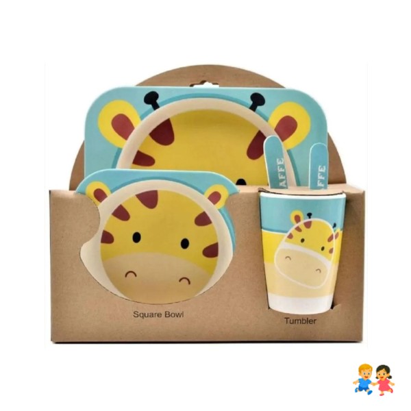 Set De Alimentación Plato Vaso Bowl Cubiertos diseños