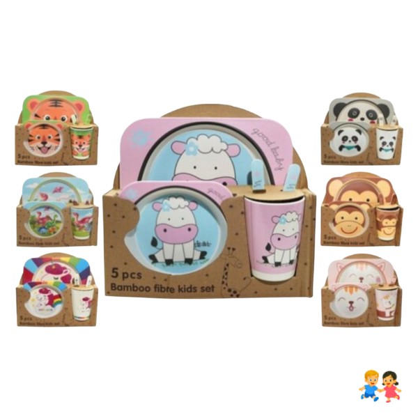 Set De Alimentación Plato Vaso Bowl Cubiertos diseños