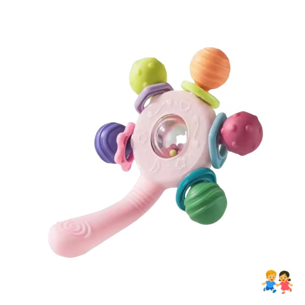 Mordedor Sensorial Dentición De Silicona Sonajero Para Bebés