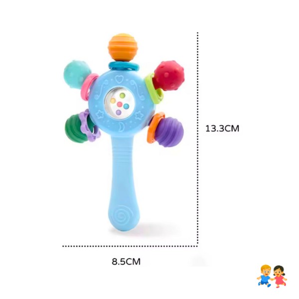 Mordedor Sensorial Dentición De Silicona Sonajero Para Bebés