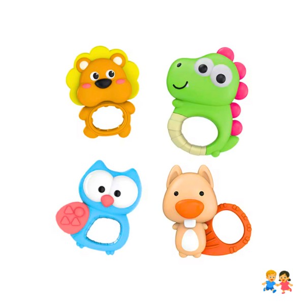 Sonajero Bebe Juguete Sensorial Variedades Cascabel