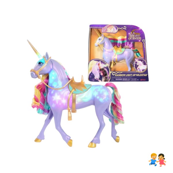 Unicornio 28 Cm Con Luz Y Sonido Wildstar Unicorn Academy