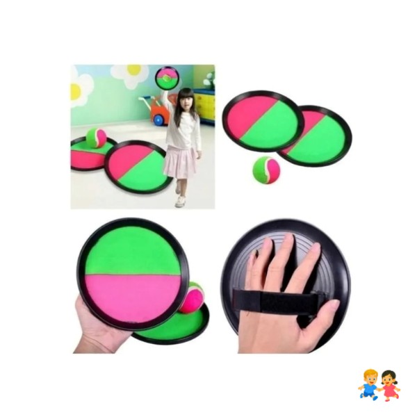 2 Paletas + Pelota Adhesiva Pegajoso Para Playa O Aire Libre