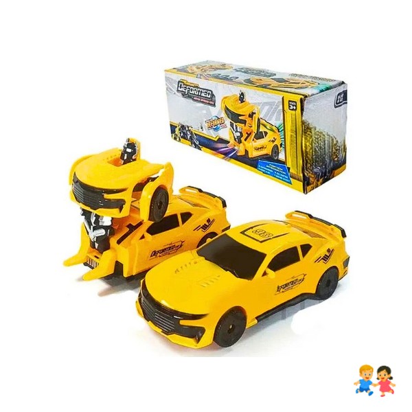 Vehiculo 2 En 1 Auto En Robot Luz Y Musica