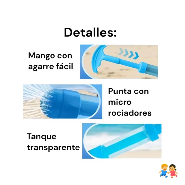 Pistola Lanza Agua Rociador Efecto Cascada Artificiales