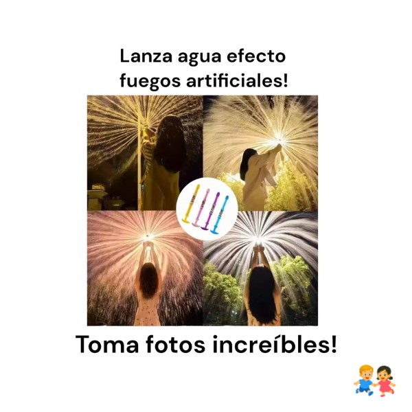 Pistola Lanza Agua Rociador Efecto Cascada Artificiales