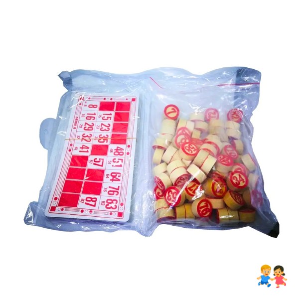 Juego Loteria 48 Cartones Numeros Madera Bingo