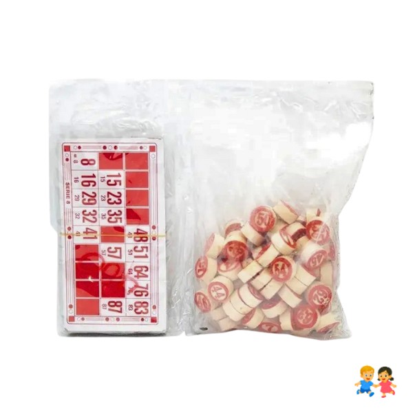 Juego Loteria 48 Cartones Numeros Madera Bingo