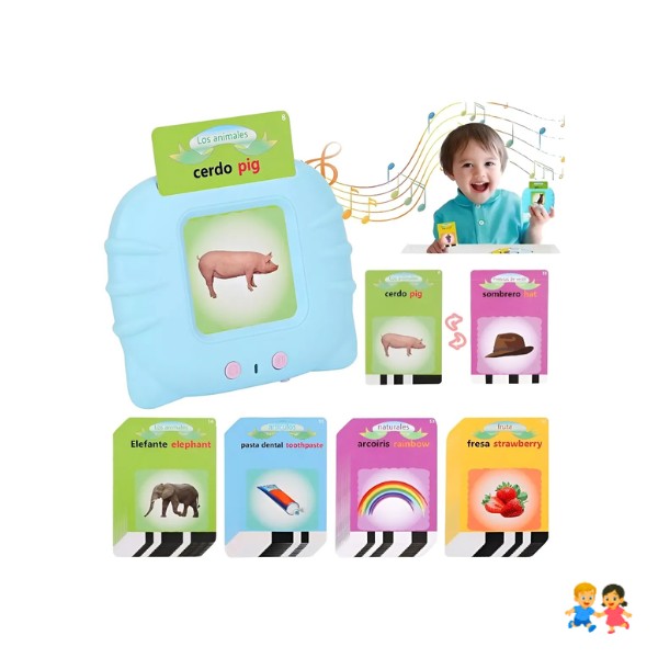 Juguetes Aprendizaje Español ingles Tarjetas Niños 224 Palabras