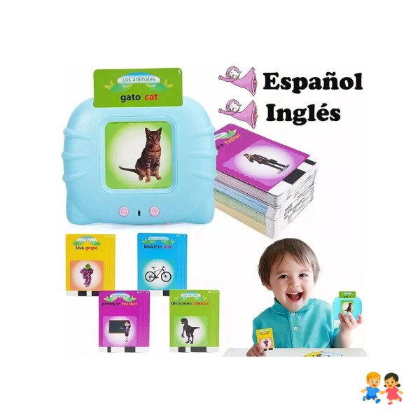Juguetes Aprendizaje Español ingles Tarjetas Niños 224 Palabras