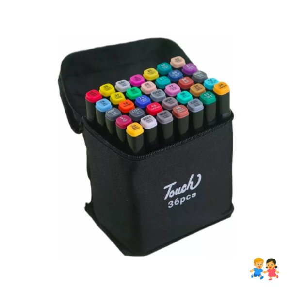 Marcadores Artístico De Doble Punta Tipo Pincel 36 Colores
