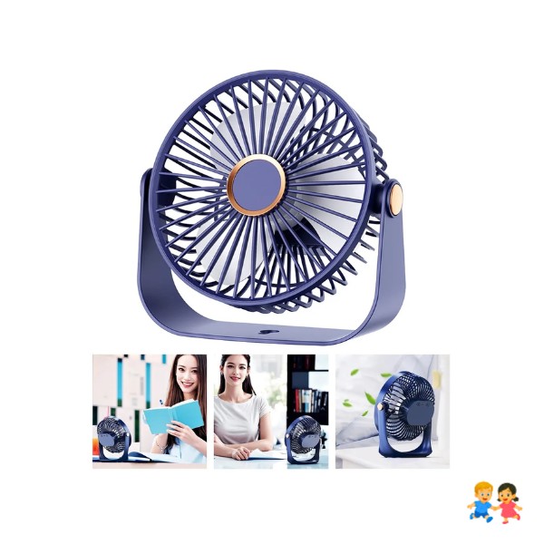 Ventilador Escritorio Usb Mini Recargable Ajustable Silencioso