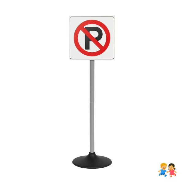 Letrero Tránsito Señalización Portátil Juguete Con Base