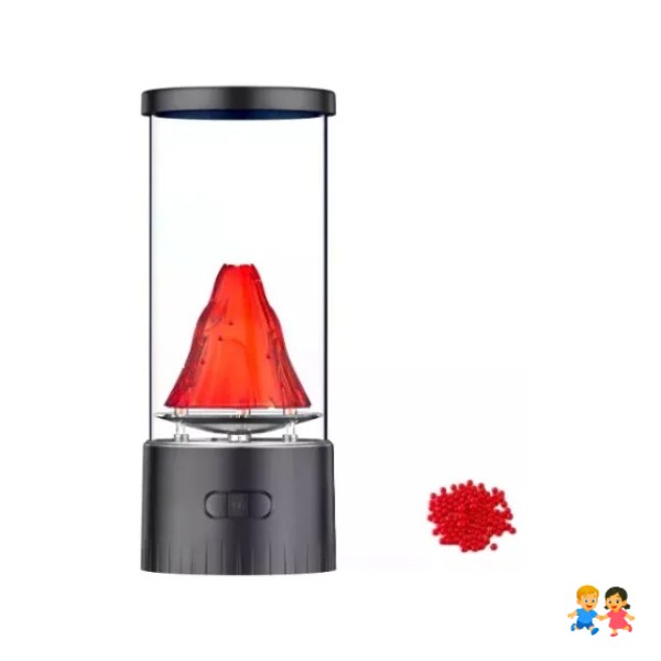 Lámpara Volcán Luz Led Decorativa 6 Colores 3d Usb