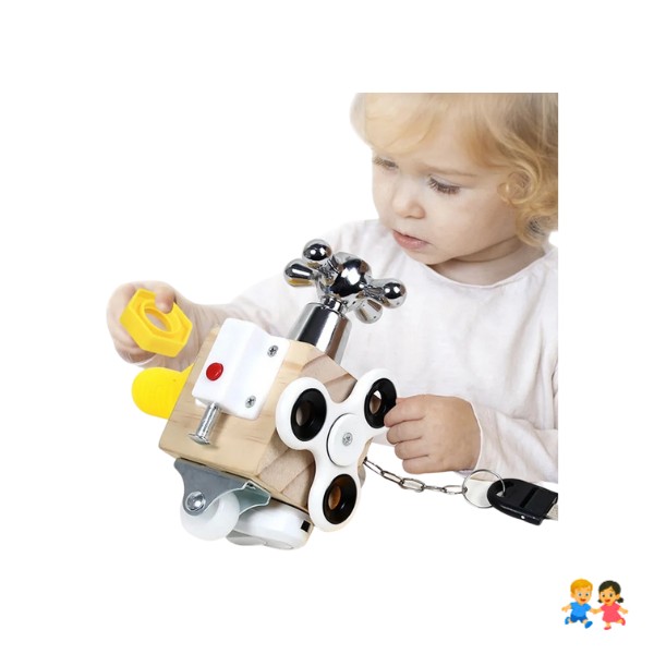 Cubo Didáctico Interactivo Para Bebés Con Juegos Montessori