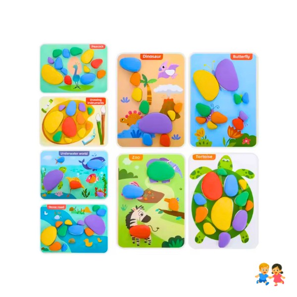 Juguete Didáctico Piedras De Colores Infantil