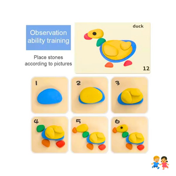 Juguete Didáctico Piedras De Colores Infantil