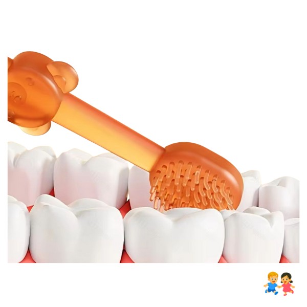 Set Cepillo Dental Bebé Silicona Suave Con Estuche