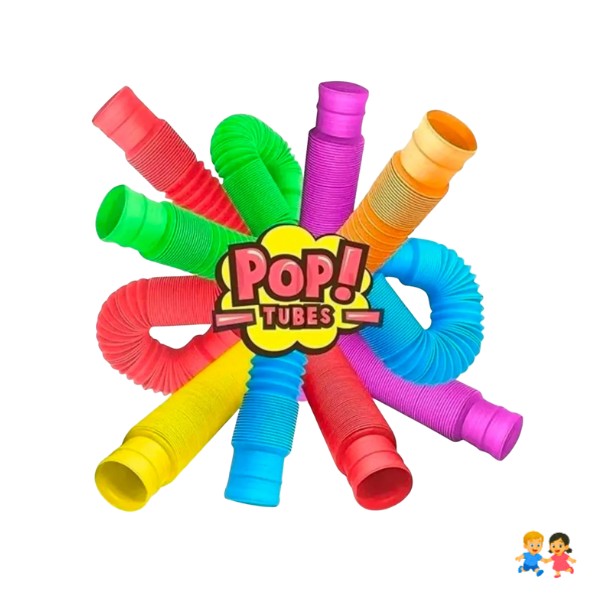 6 Pop It Tube - Pop It Tubo 6 Piezas Colores Surtidos.