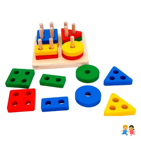 Juego De Madera Didáctico De Encaje Para Niños