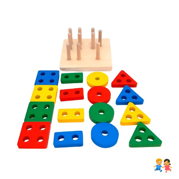 Juego De Madera Didáctico De Encaje Para Niños