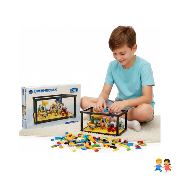 Bloques para Armar acuario Educativos Juego Creativo Niños