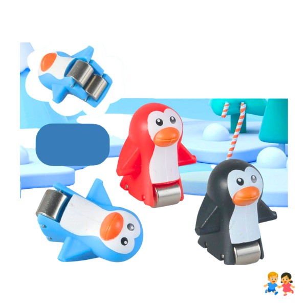 Pista De Carreras Pinguino Escaleras Deslizamiento Juguete