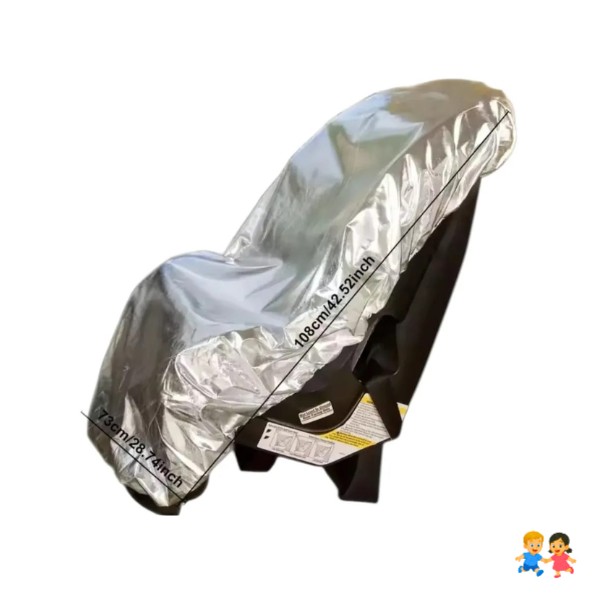 Protector Funda Térmica Silla Auto Bebe Niños Cubre Asiento Plateado