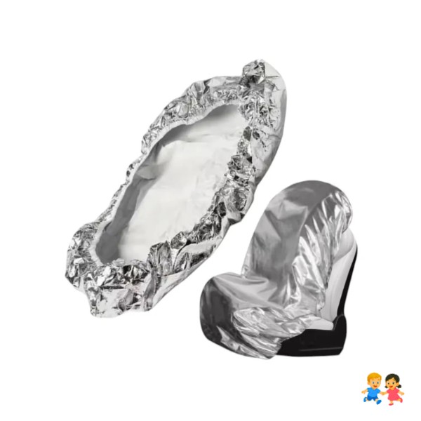 Protector Funda Térmica Silla Auto Bebe Niños Cubre Asiento Plateado
