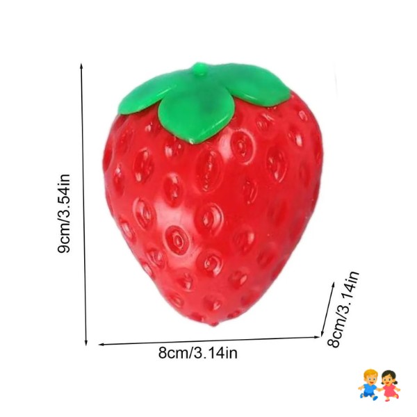 Squishy Frutilla Sensorial Antiestrés Fresa.