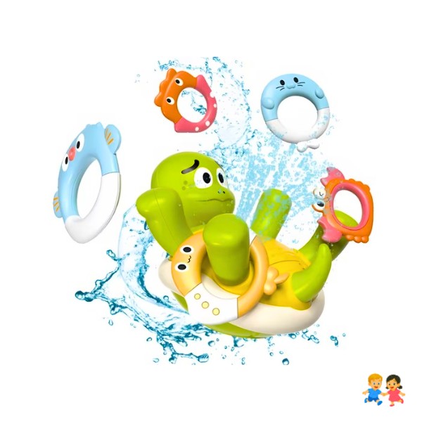 Juguete Tortuga Didáctica Lanzamiento de Aros Bebé +18M