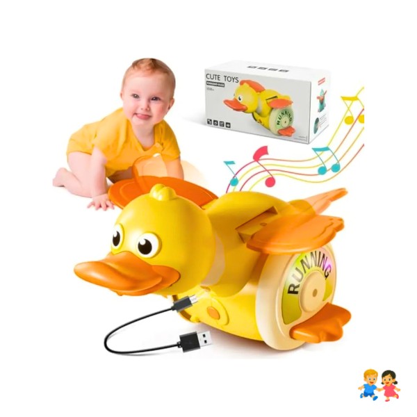 Juguete Musical Interactivo Pato para Bebé con Luces y Sonido