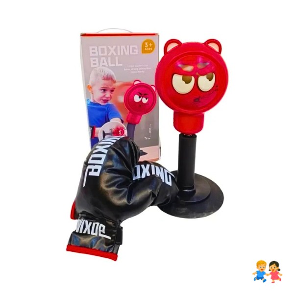 Kit Mini Boxeo Infantil con Guantes y Base Roja