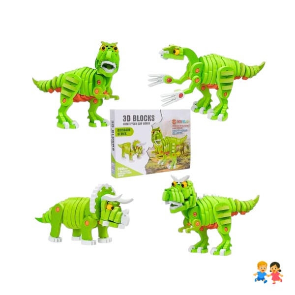 Bloques Armables 3D dinosaurio 104  Piezas