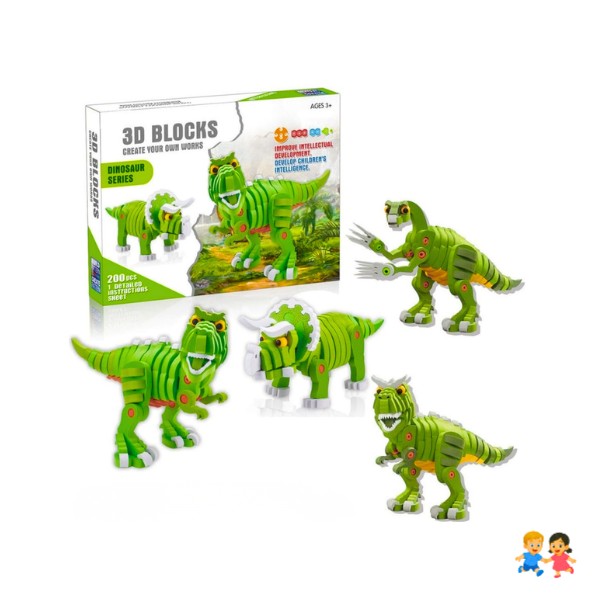 Bloques Armables 3D dinosaurio 104  Piezas