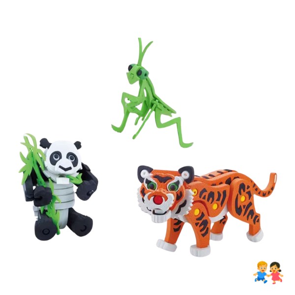 Bloques Armables 3D Animales salvaje  237 Piezas