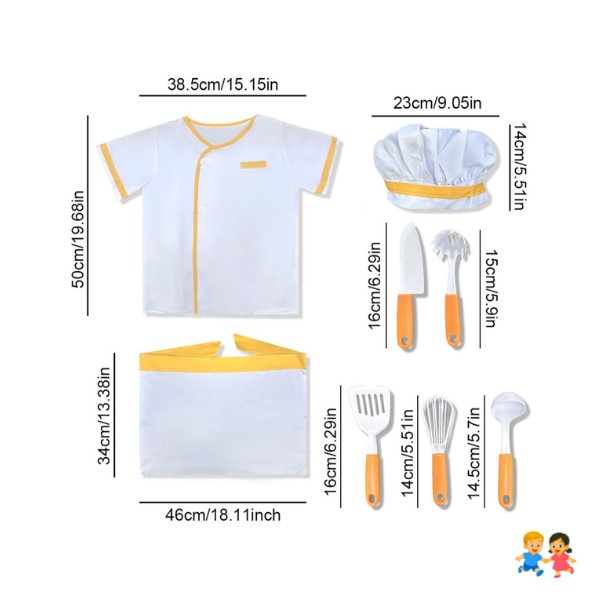 Juego Chef De Cocina Para Niño Rol De Chef Disfraz