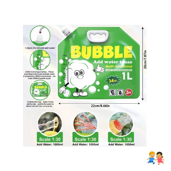 Líquido De Burbujas Concentrado Rinde 1 Litro Burbuja