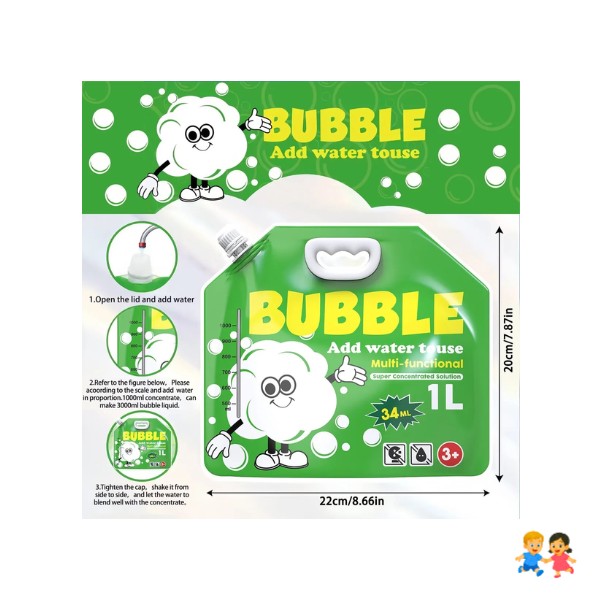 Líquido De Burbujas Concentrado Rinde 1 Litro Burbuja