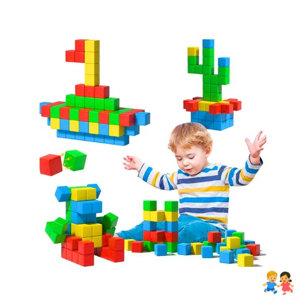 Juego De Bloques De Construcción Magnéticos 3d 100 Piezas