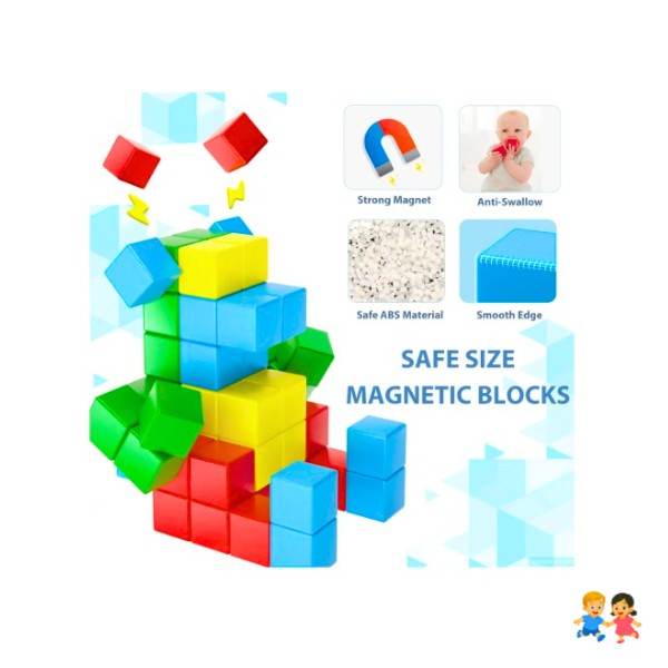 Juego De Bloques De Construcción Magnéticos 3d 100 Piezas