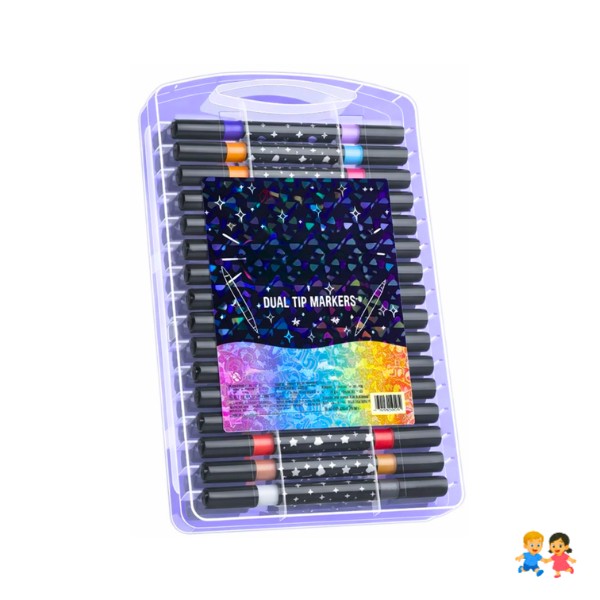 Marcadores Efecto Brillante Doble Punta 72 Colores