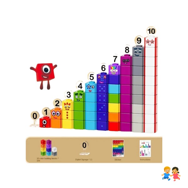 Cubos Conectores Para Matemática 100 unidades Educativo
