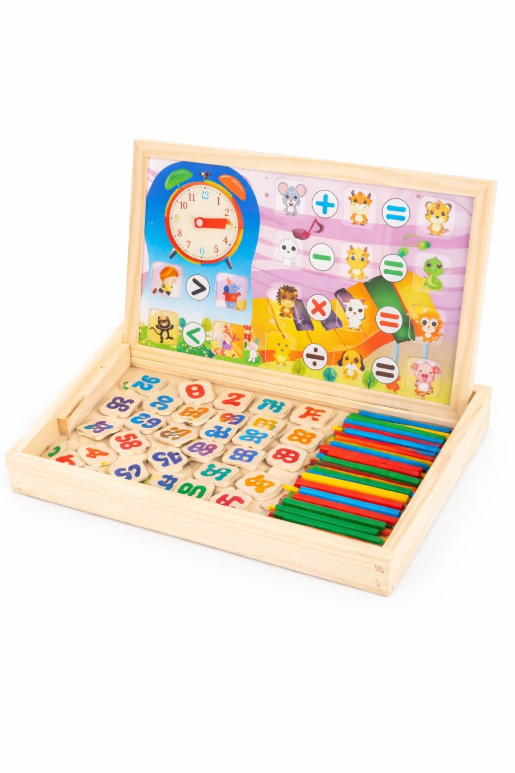 Pizarra Rompecabezas Magnética Madera Aprender Matemáticas