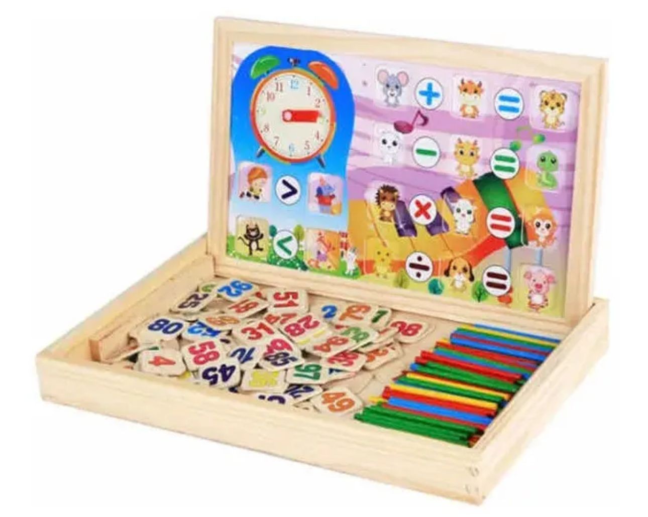 Pizarra Rompecabezas Magnética Madera Aprender Matemáticas